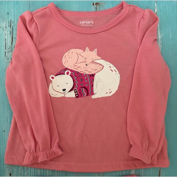 Carter’s Fox / Polar Bear Long Sleeve Pajamas Size 2T - Picture 2 of 4
